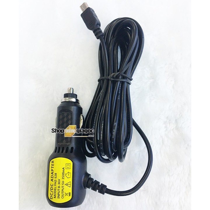 Tẩu Cấp Nguồn Camera Hành Trình Từ 12-24V Ra 5V 3.5A, Kèm 2 Cổng USB