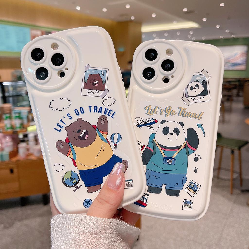 Ốp Điện Thoại Mềm Hình Gấu Trúc Hoạt Hình Cho iPhone 13promax 12 11 X XS Max 7 8 SE2020