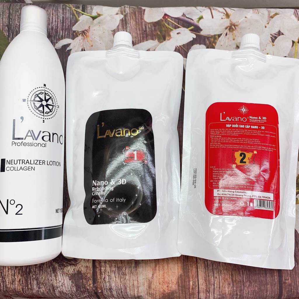 Combo Uốn Duổi Nóng Bồng Bềnh phủ Bóng Nano Lavano 1000ml