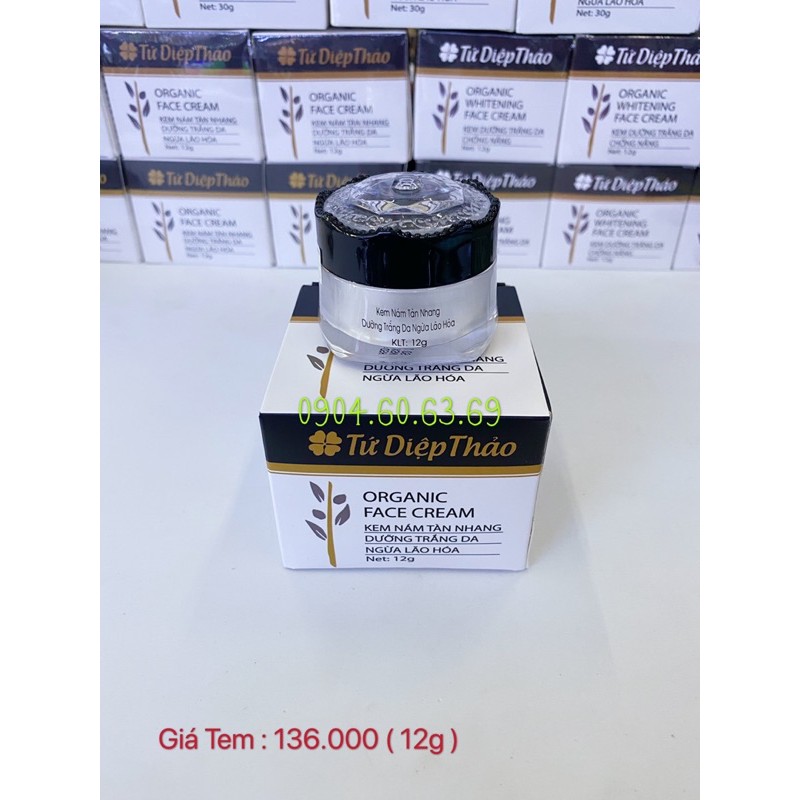 Kem Nám Tàn Nhang Dưỡng Trắng Da Ngừa Lão Hoá 12g TỨ DIỆP THẢO