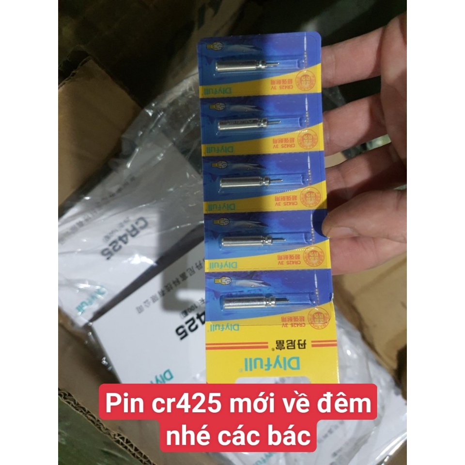 Combo 5 quả pin  Pin Lắp Phao Đêm, Pin Điện Tử CR425 Chuyên Lắp Phao Câu Đêm