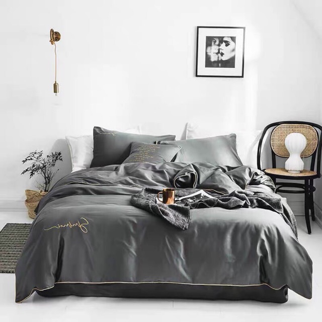 Bộ Chăn Ga Gối Lụa Tencel 40s /4 món Đơn sắc siêu đẹp -> Được chọn màu