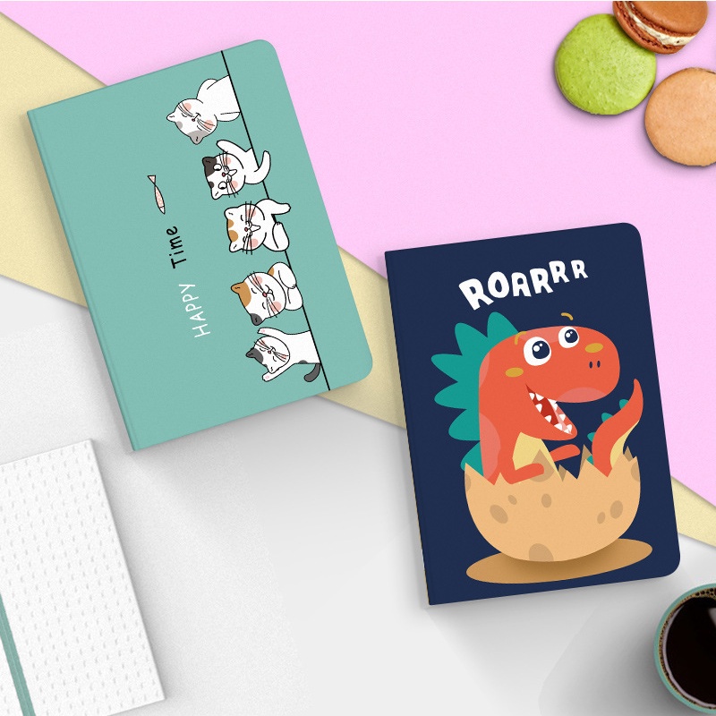 Bao Da pu Mềm Nắp Gập Thông Minh Họa Tiết Mèo Dễ Thương Cho Lenovo M10 plus X606f 10.3" M10 plus 10.3 TB-X606 X606