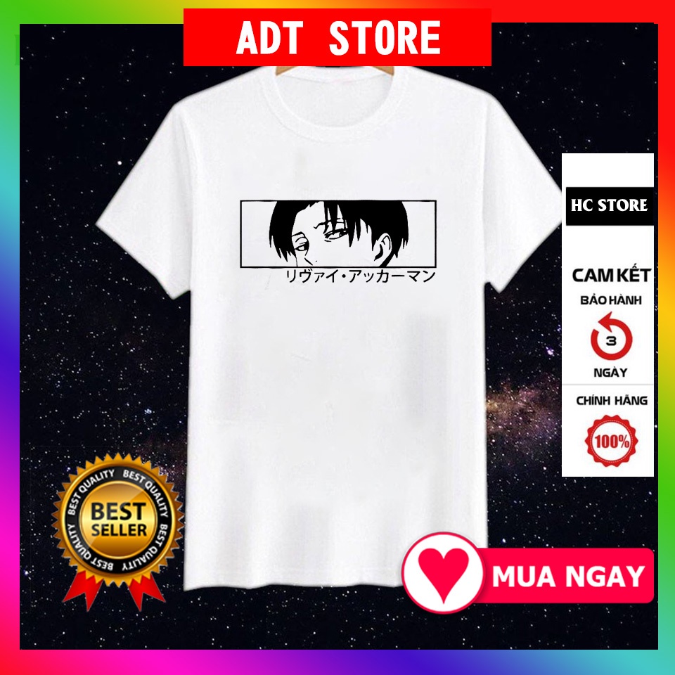 HOT🔥 Áo Phông Attack on Titan: Levi Ackerman Eyes Anime mẫu mới cực chât