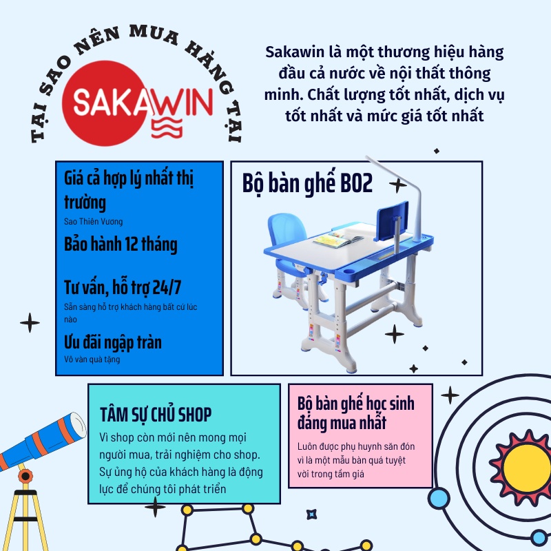 Bàn ghế học sinh B02 Chống gù chống cận, Dành cho mọi độ tuổi, Bảo hành 24 tháng, lỗi 1 đổi 1