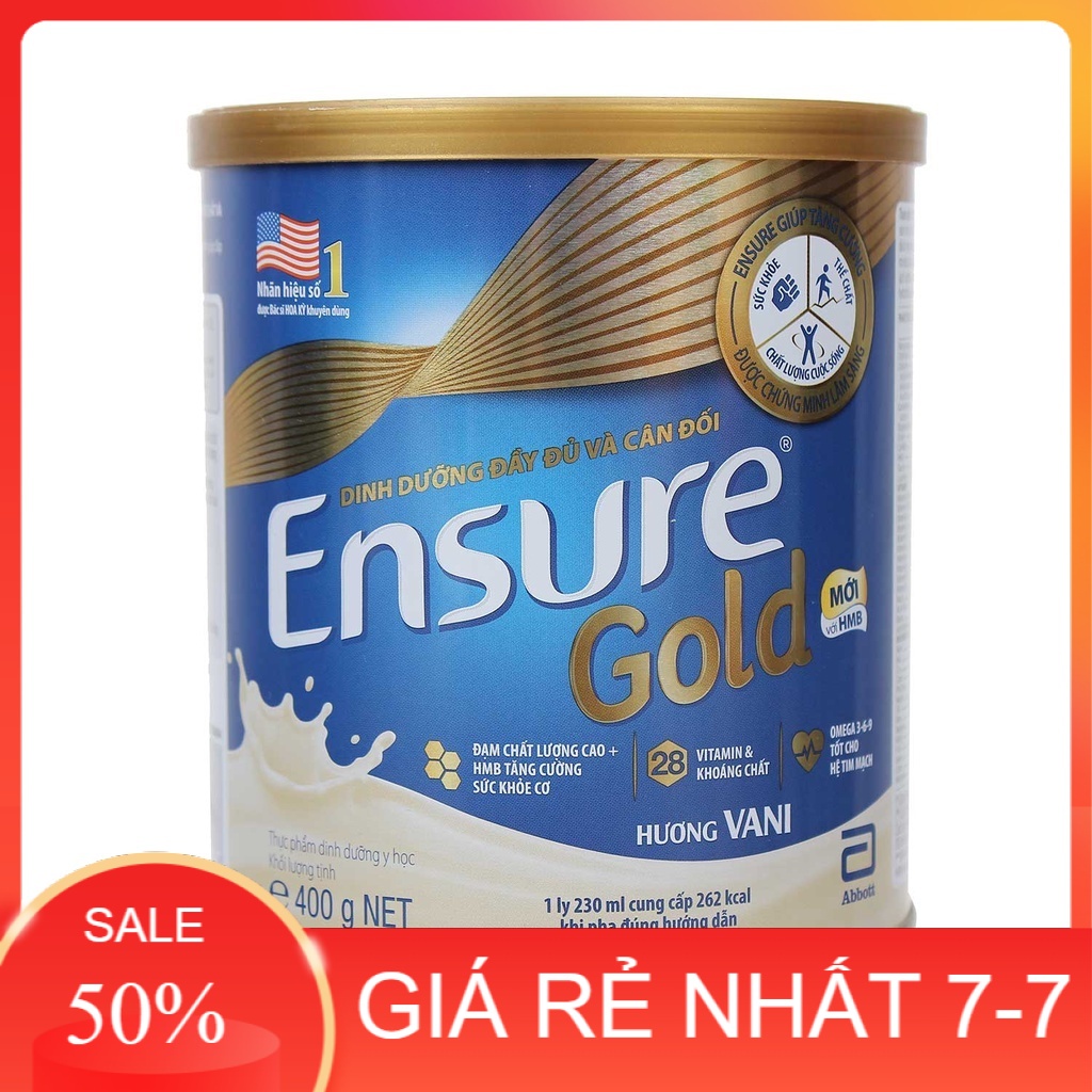 Sữa bột  Ensure Gold Hương Vani 400g - Lon 400g - date mới