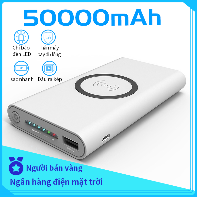 Pin sạc dự phòng không dây 50000mAh Sạc dự phòng tích hợp sạc không dây for Xiaomi
