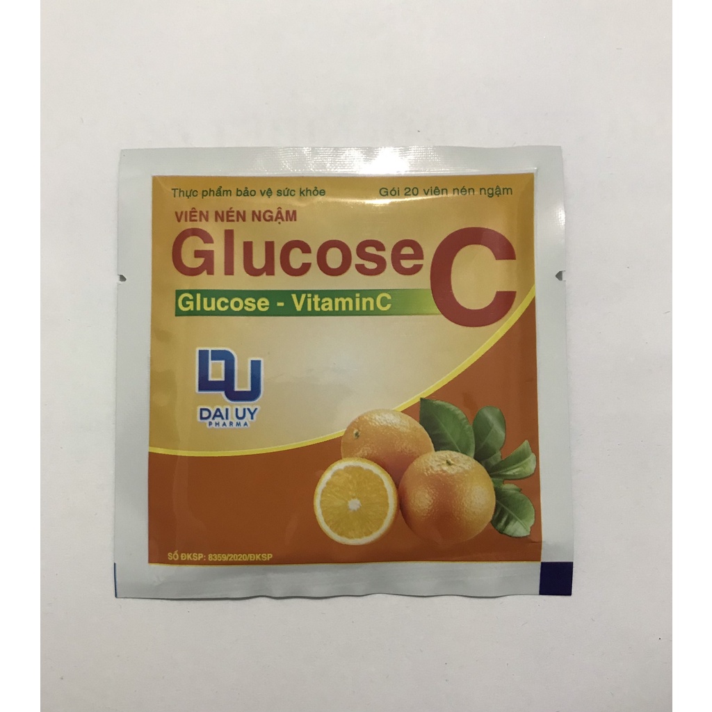 Kẹo Viên Ngậm Glucose C ĐẠI UY TÂM PHÚC PHARMA 1 Gói 20 Viên