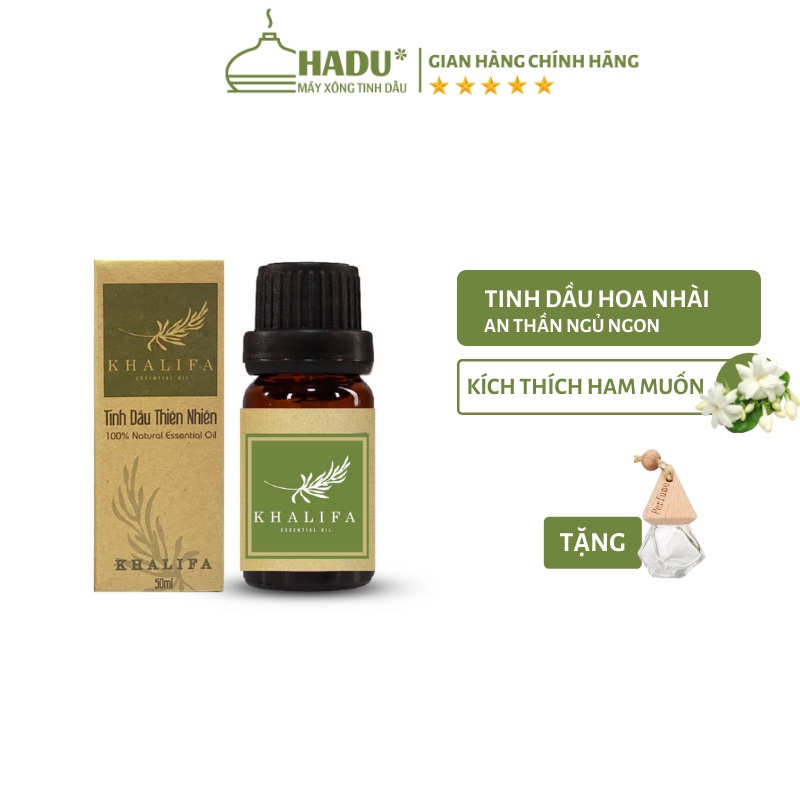 Tinh dầu thơm phòng Hoa Nhài Khalifa, tinh dầu thiên nhiên nguyên chẩt, an thần ngủ ngon, xông phòng, khử mùi lọ 10ml