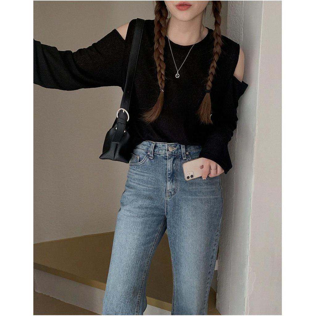 Áo Thun Cổ Tròn Dài Tay Dáng Rộng 60647