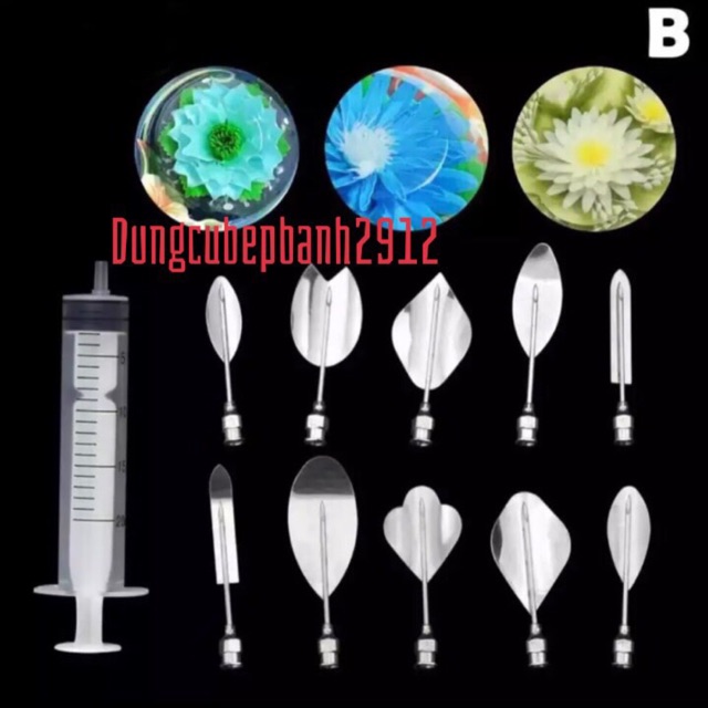 Bộ 10 kim làm thạch rau câu 3D (mẫu B)