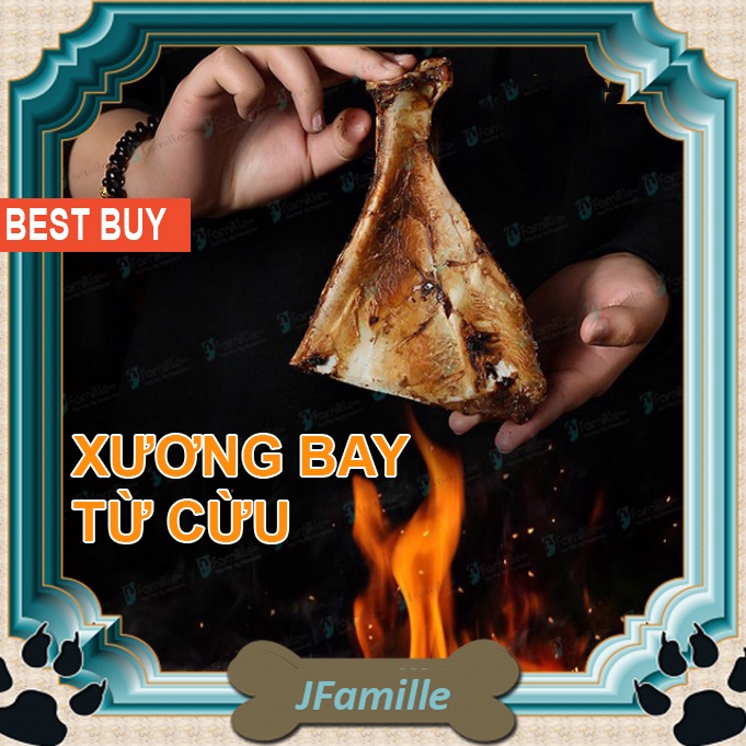 Xương Gặm Mài Răng Cho Chó JFamille, Xương Bay Cho Chó, Pet Snack Bổ Sung Canxi, Dinh Dưỡng - JF38
