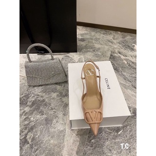 Sandal cao gót V quai mảnh fullbox