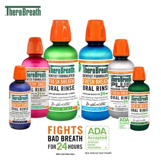 NHẬP MỸ - NƯỚC SÚC MIỆNG THERABREATH 24-HOUR FRESH BREATH KHỬ MÙI HIỆU QUẢ