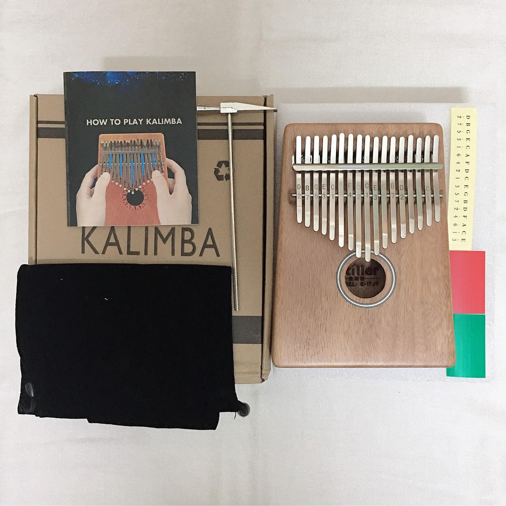 Đàn Kalimba Stiller 17 phím Hồng đào Basic tặng kèm Kèn Harmonica Giao màu ngẫu nhiên - HÀNG CÓ SẴN