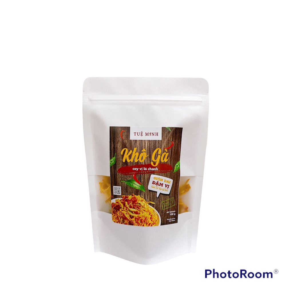 Khô gà lá chanh Tuệ Minh từ nguồn nguyên liệu sạch đã kiểm nghiệm an toàn vệ sinh thực phẩm 500gram | BigBuy360 - bigbuy360.vn