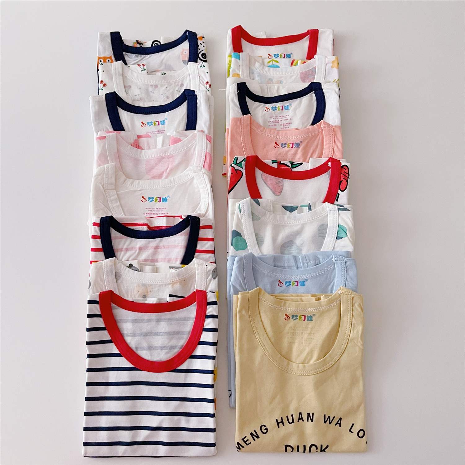 Girls' halter vests from stock❉Children's cotton vest new summer sleeveless vest thin Korean boys' and girls' treasure breathable cartoon suspender top