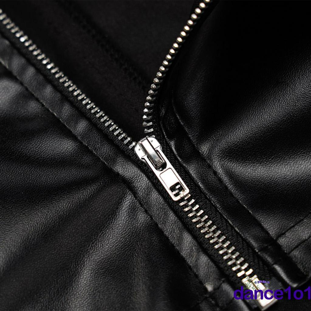 Áo Nữ Da Pu Có Dây Kéo Phía Sau Cá Tính