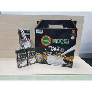 Thùng 16 hộp sữa óc chó hạnh nhân đậu đen vegemil hàn quốc