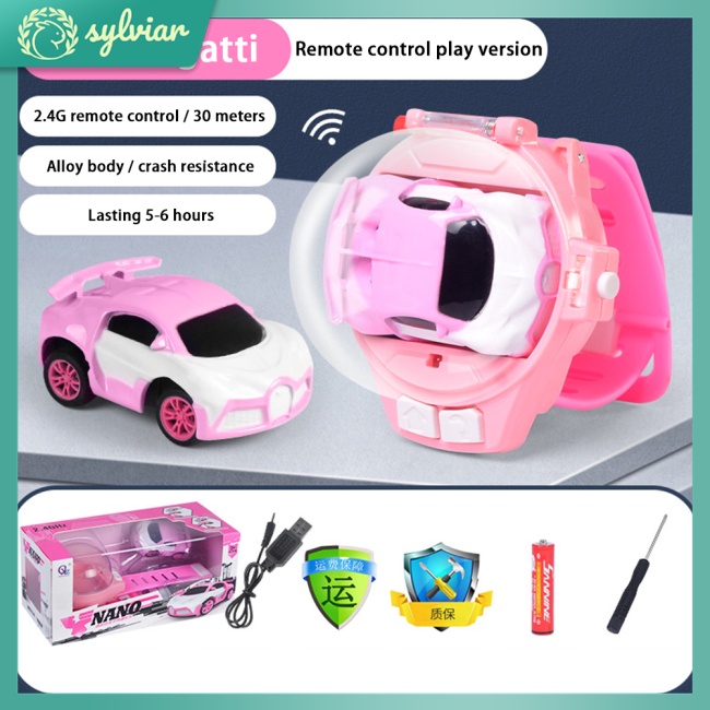 Đồ Chơi Xe Hơi Đồng Hồ Điều Khiển Từ Xa Mini Bằng Hợp Kim Sạc Usb