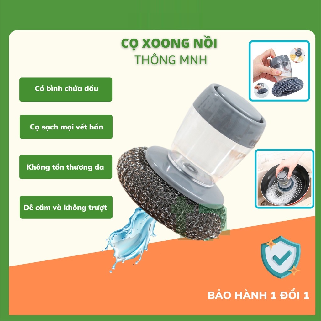 Cọ Xoong Có Bình Đựng Nước Rửa Bát