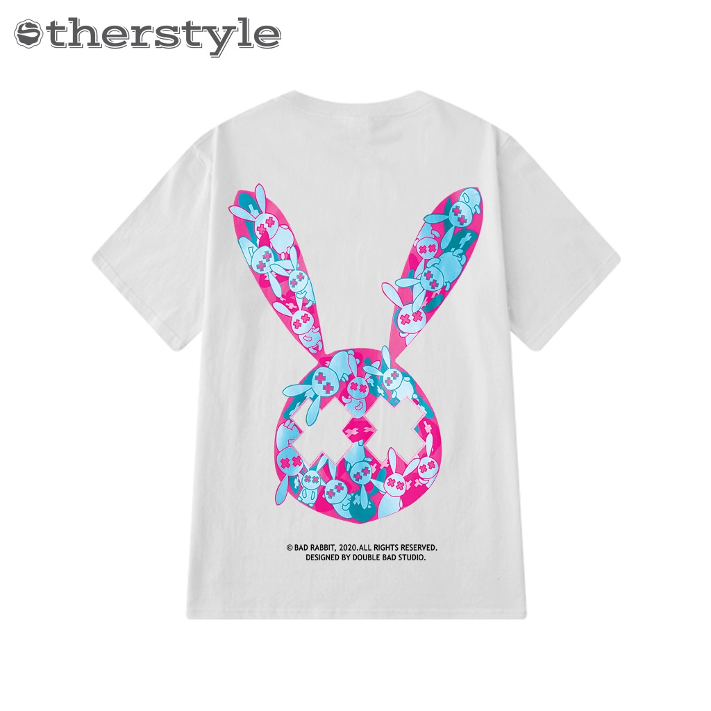 Áo thun unisex tay lỡ form rộng bad rabbit, áo phông phom rộng cổ tròn chất cotton mềm mịn giá rẻ thương hiệu Otherstyle