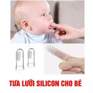 (sỉ = lẻ ) Combo 2 dụng cụ Rơ lưỡi silicon cho bé có hộp