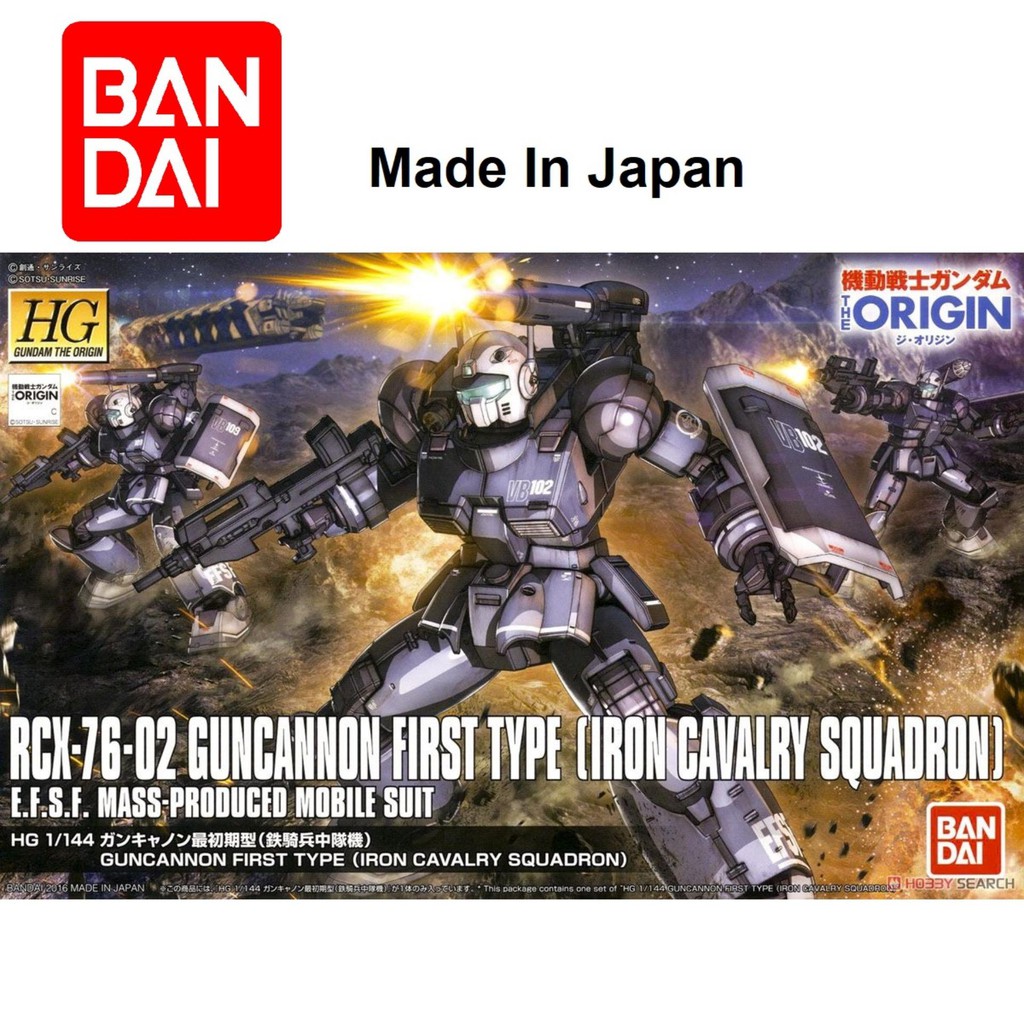 Mô hình robot Gundam Bandai GUNPLA 1/144 HG GTO 011 RCX-76-02 Guncannon First Type Serie HG Gundam The Origin