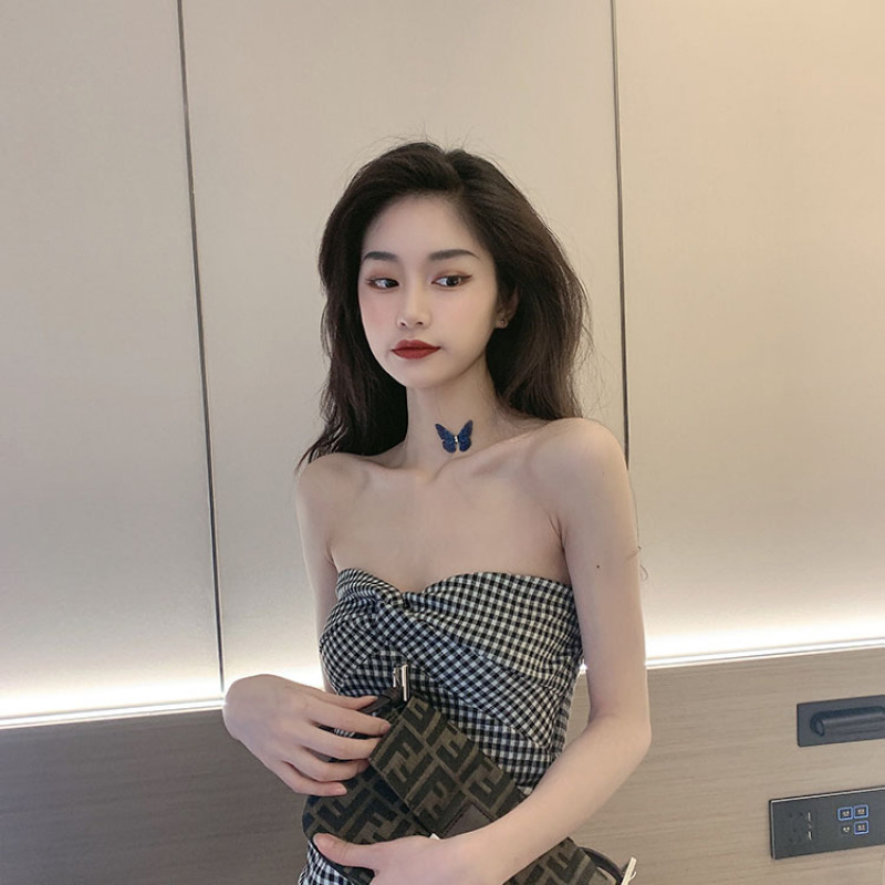 Áo Croptop Hai Dây Với Thiết Kế Trơn Màu Xinh Xắn Dành Cho Nữ