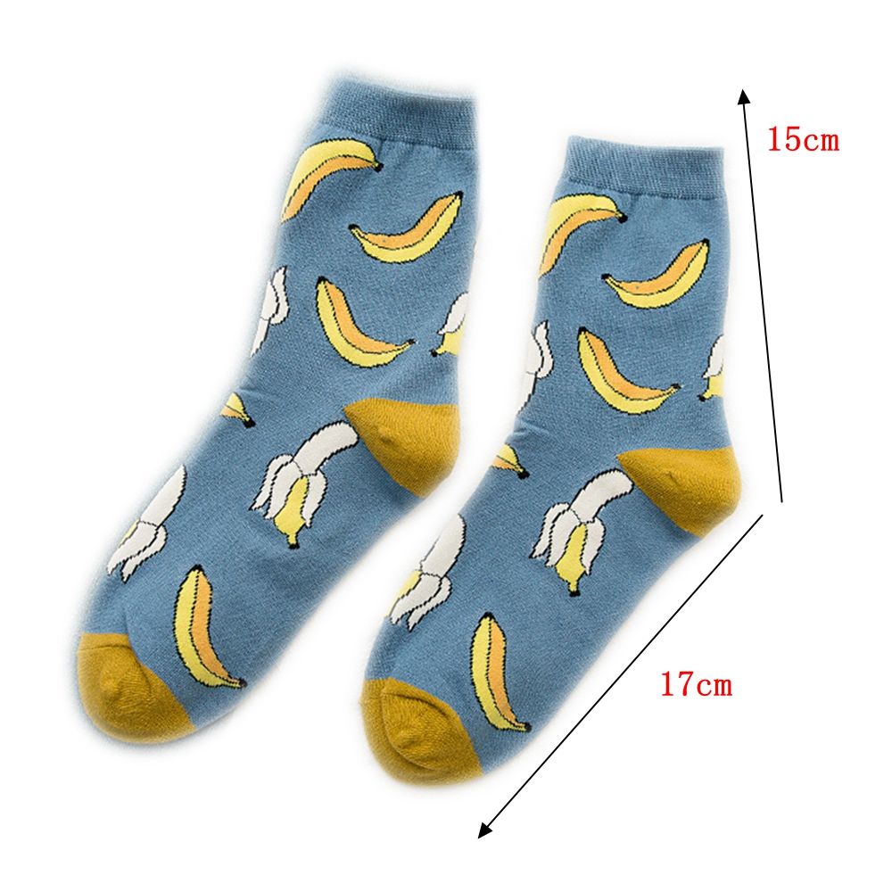 Đôi vớ cotton in họa tiết trái cây dễ thương MIHAN1