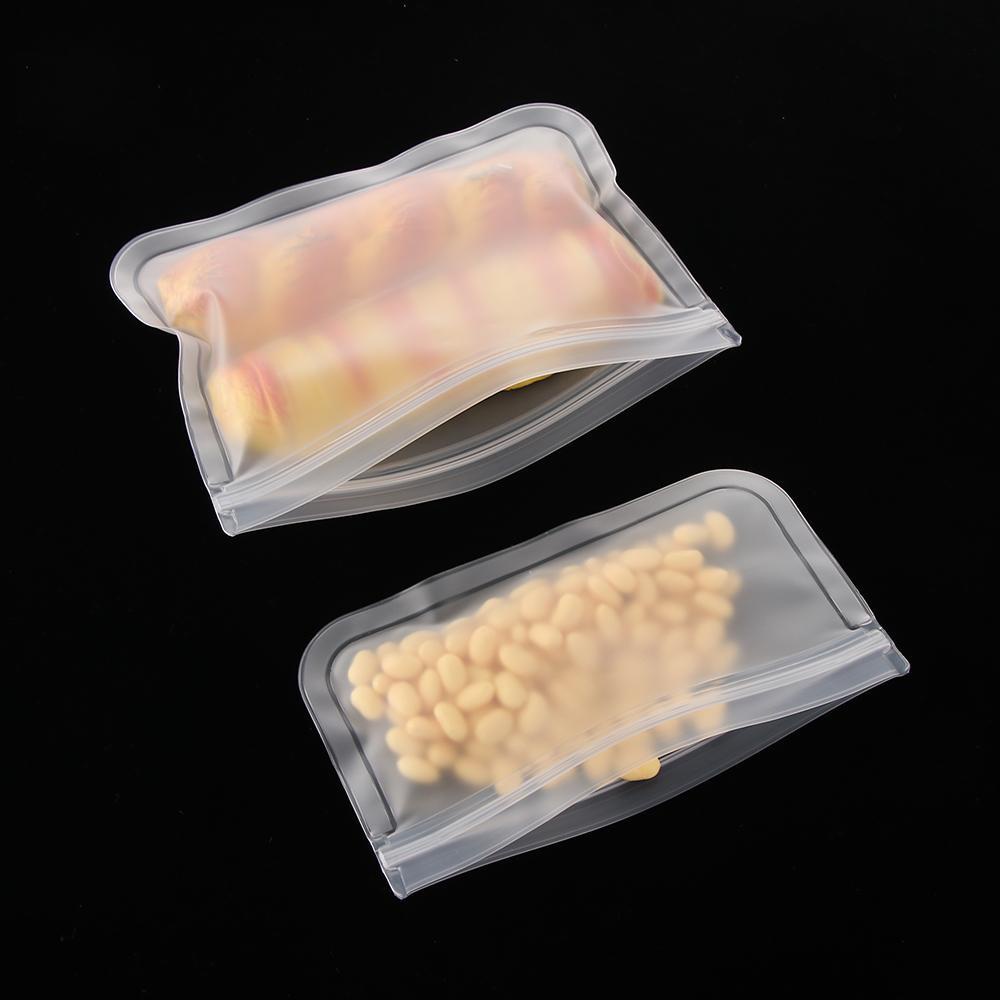 Bộ 1 / 3 Túi Đựng Thức Ăn Có Khóa Kéo Tái Sử Dụng Tiện Lợi