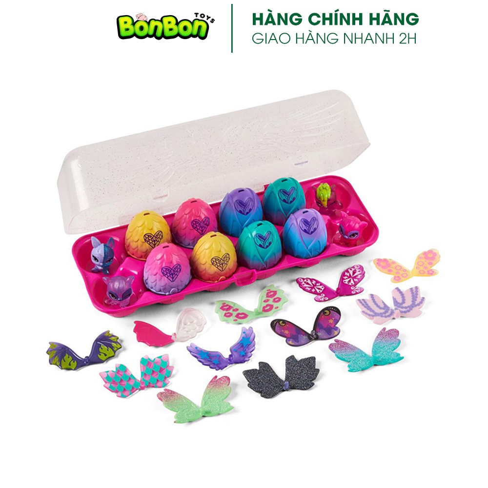 Đồ chơi Hatchimals khay 12 trứng mini Season 9, trứng Hatchimas cánh tiên lắp rời siêu đáng yêu