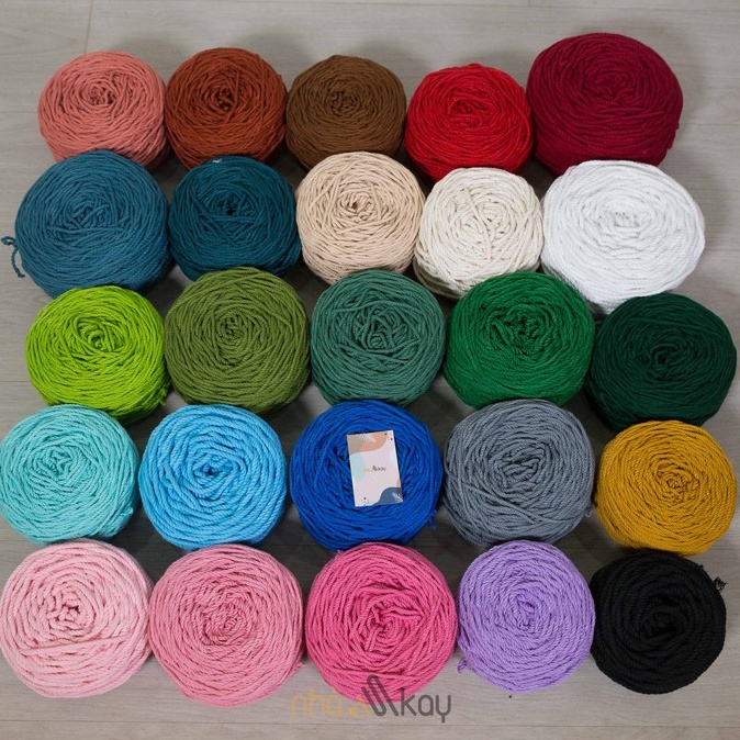 500 gram Dây thừng màu XANH CỔ VỊT NHẠT macrame 5mm 3 xoắn