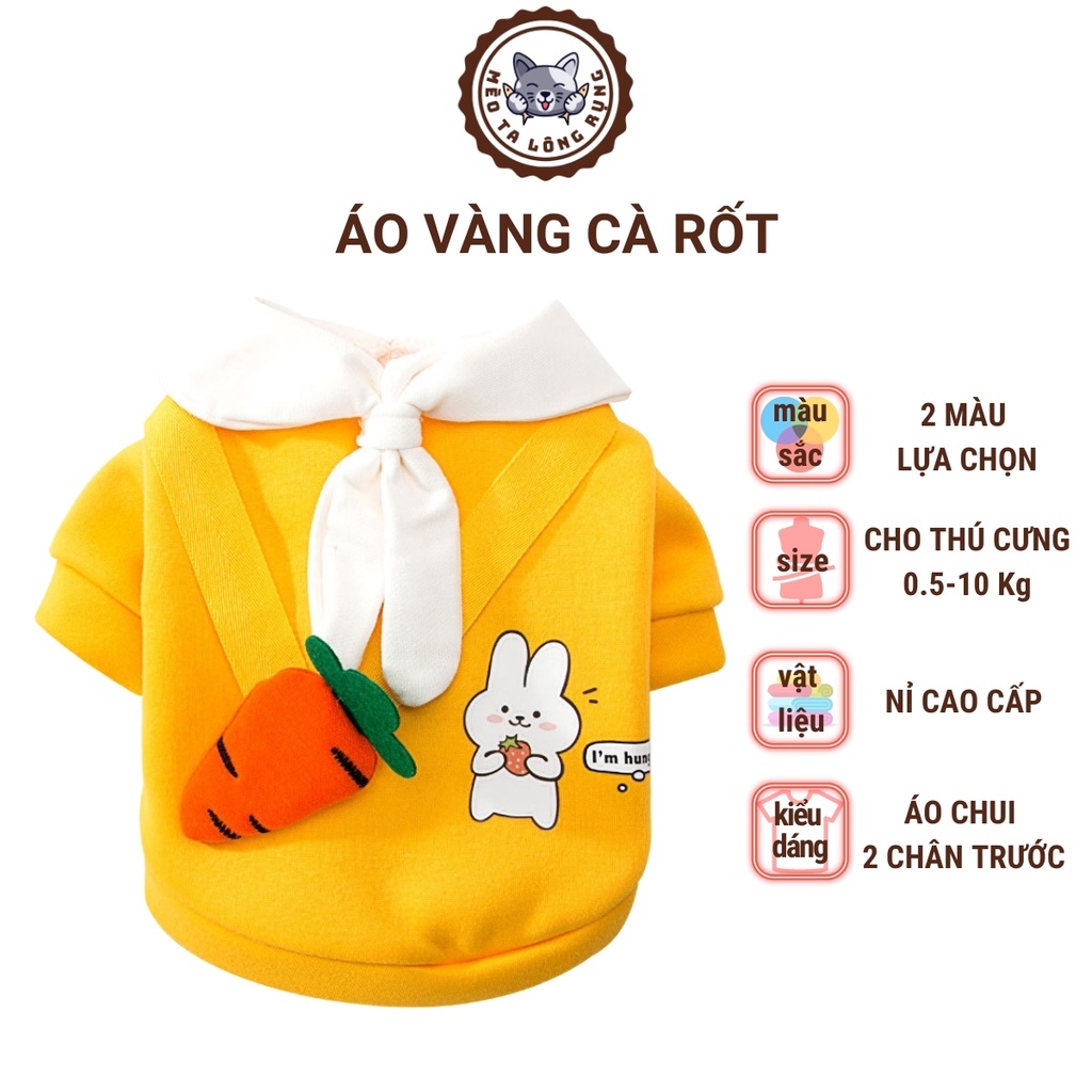 Quần áo cho chó, quần áo cho mèo, áo cho thú cưng nỉ 500 gram đến 10 kg QACM09