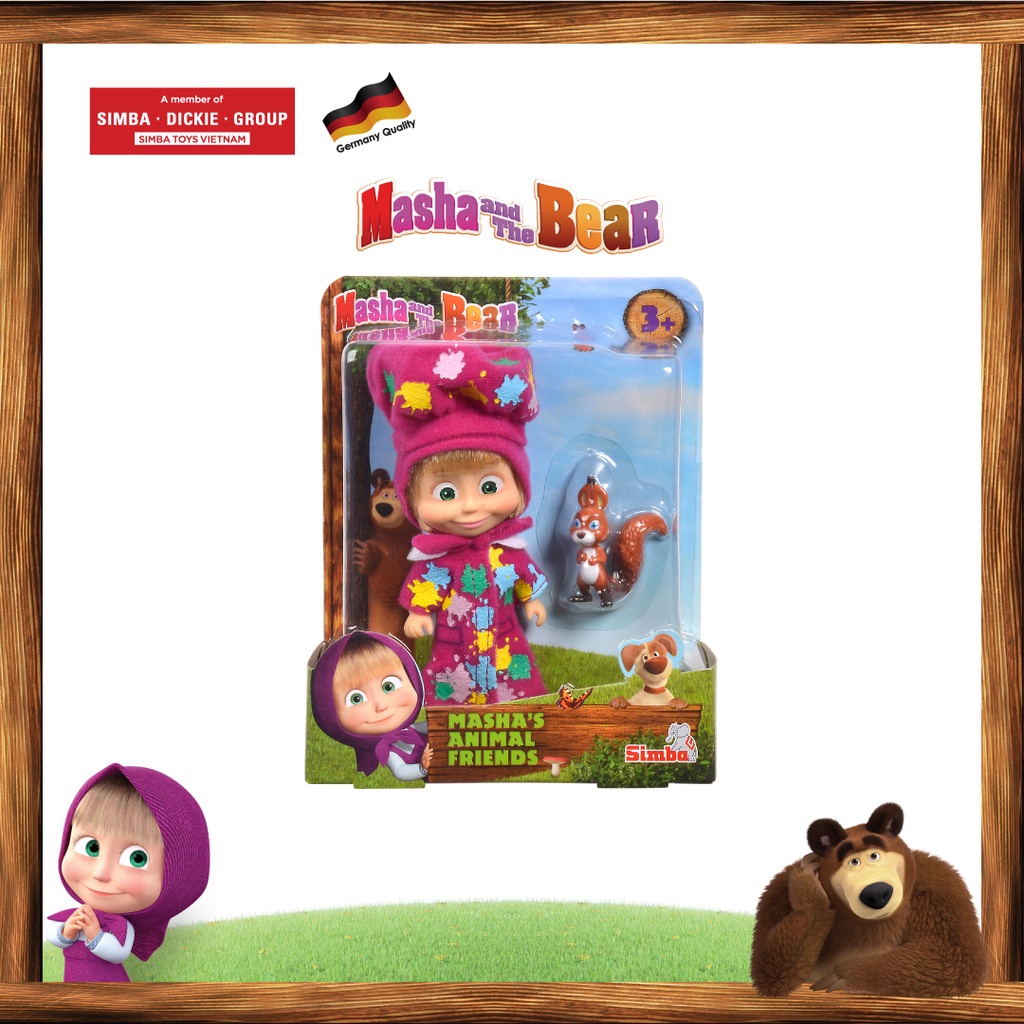 Đồ Chơi Búp Bê MASHA AND THE BEAR Masha's Animal Friends 109301057 - Simba Toys Vietnam