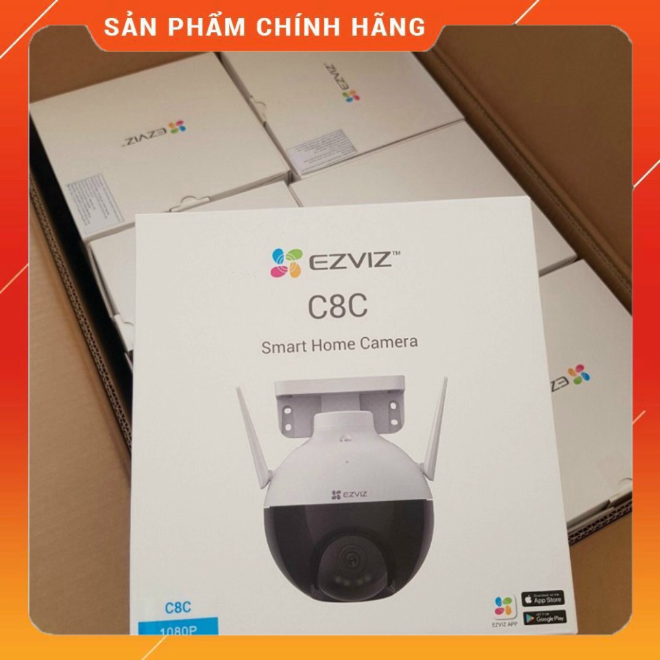 Camera ngoài trời wifi EZVIZ C8C Full HD 1080P xoay 360 độ Tích hợp AI -Có màu ban đêm hàng chính hãng bảo