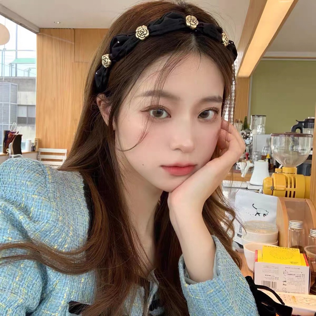 Băng Đô Cài Tóc Hình Hoa Trà Phong Cách Pháp 2022