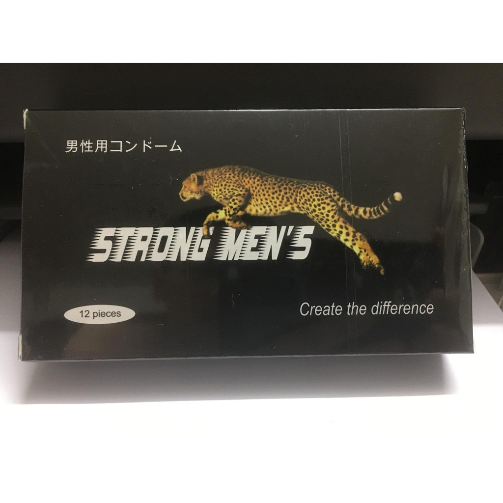 Bao cao su strong men hộp 12 cái siêu mỏng Made in Japan. anthaomoc