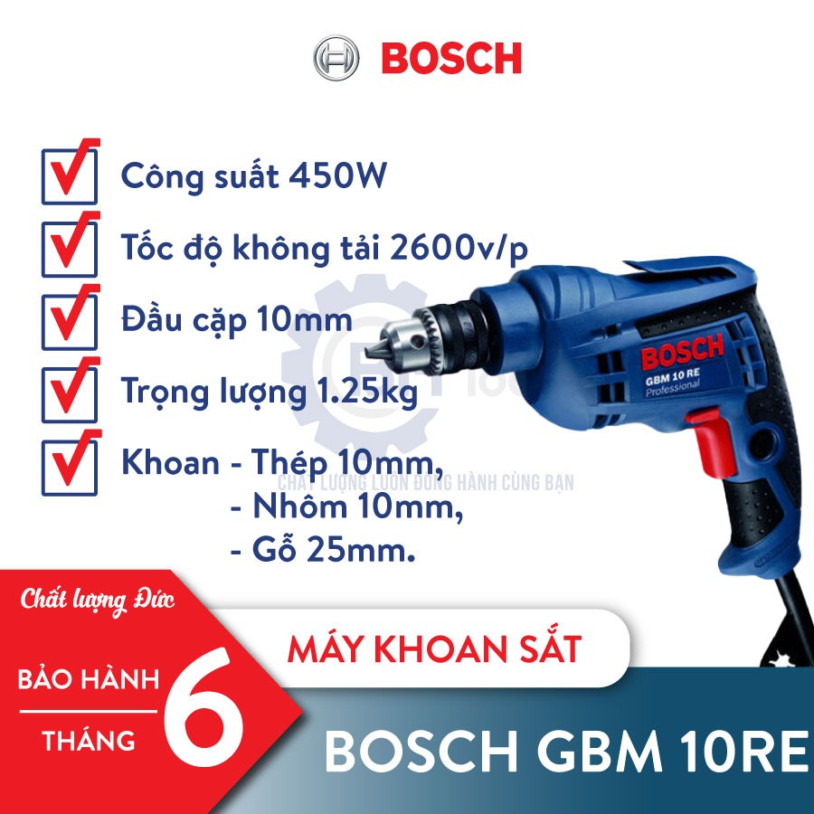 MÁY KHOAN BOSCH GBM 10RE - HÀNG CHÍNH HÃNG