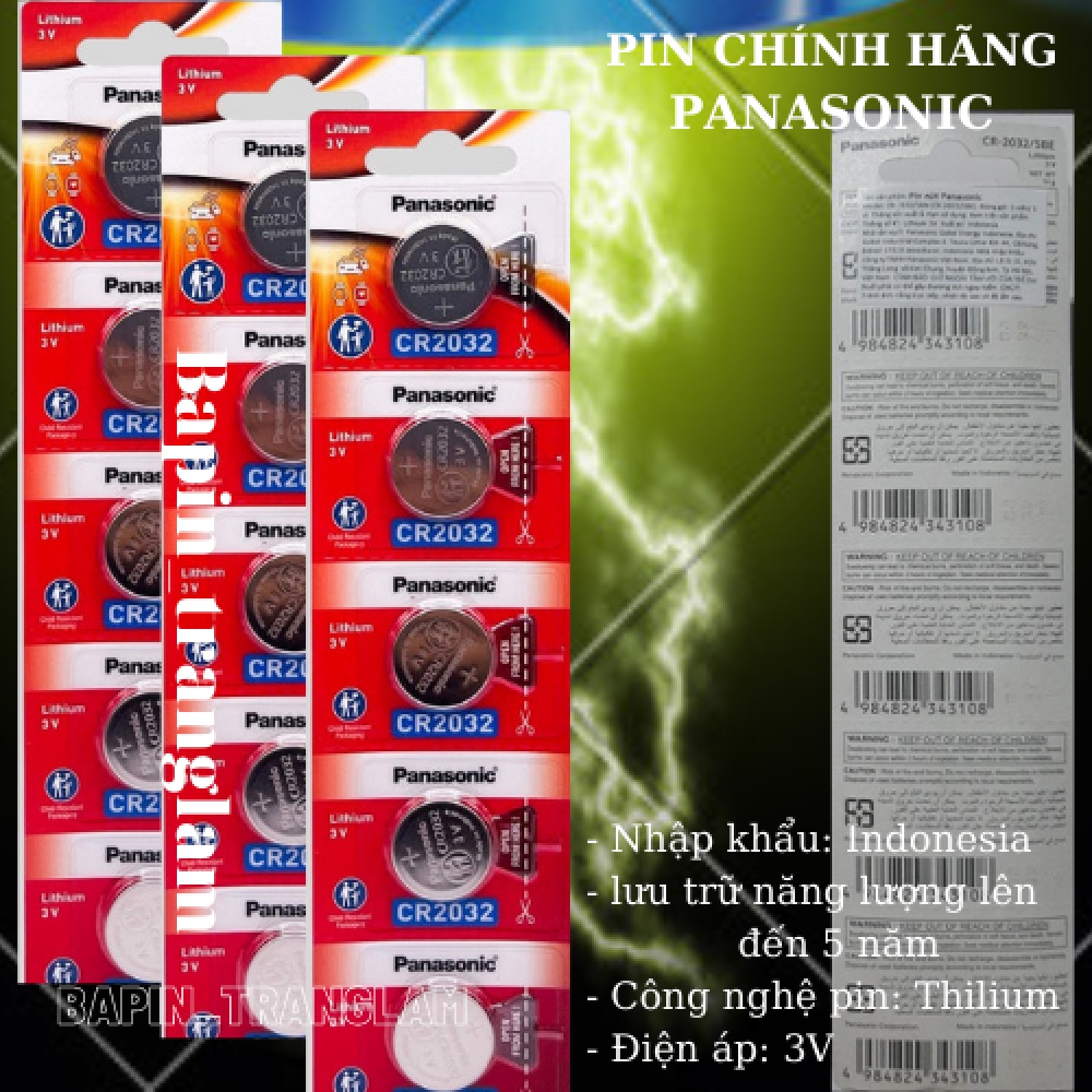25 viên Pin Panasonic Cr-2032 Lithium 3V hàng chính hãng