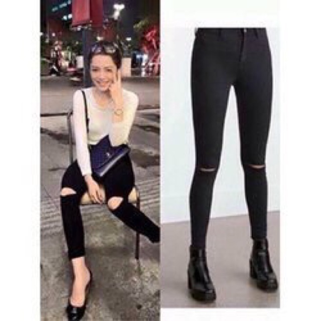 Quần Legging jeans siêu co giãn