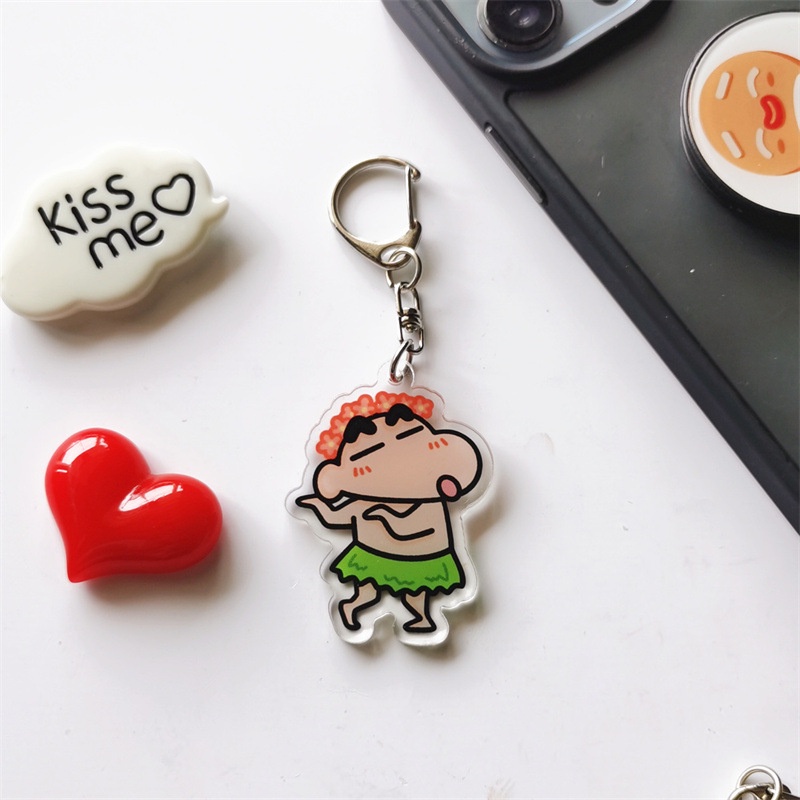 Thời trang dễ thương móc khóa phim hoạt hình xu hướng móc khóa tối giản vòng chìa khóa mặt dây chuyền