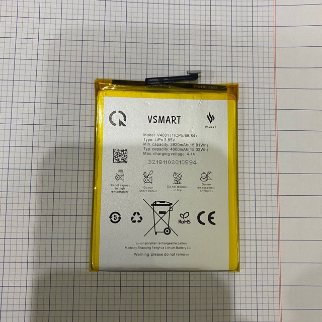 Pin  Vsmart Joy 1+ Plus PQ4002 4000mAh Zin