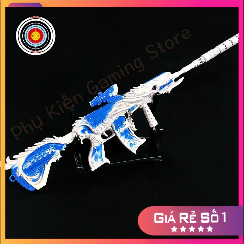 Mô hình súng pubg kim loại lắp ráp M416 skin Rồng Tuyết dài 20cm mô phỏng giống thật trong game [TẶNG KỆ ĐỠ]