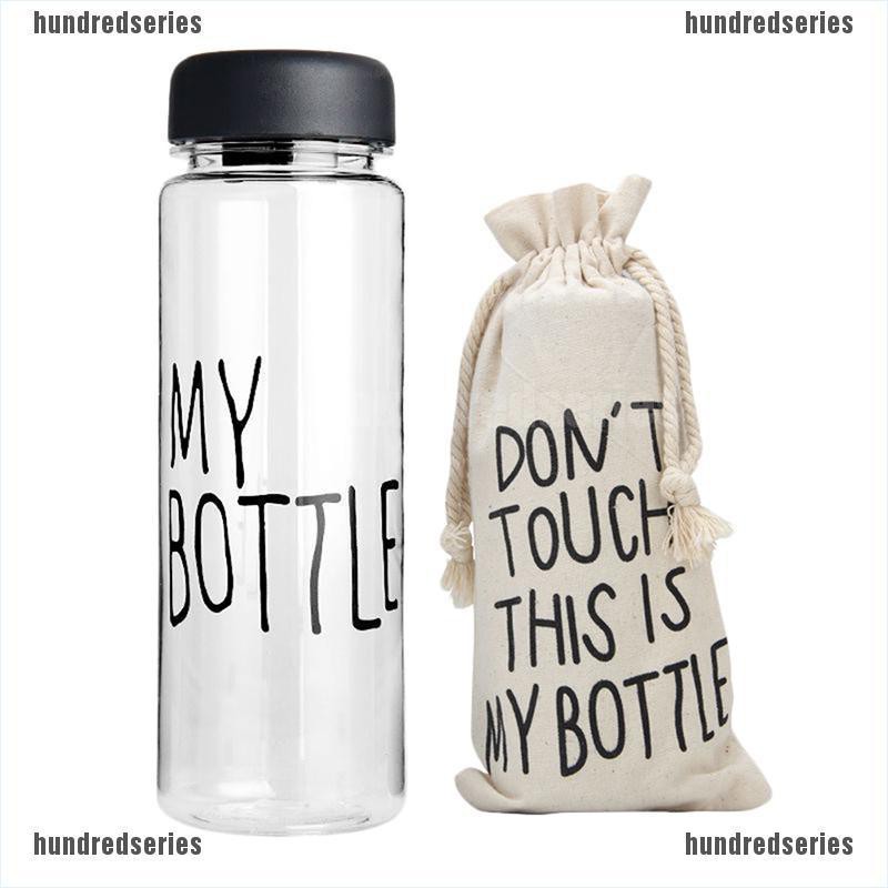 [Hundred] New Clear My Bottle Sport Fruit Juice Water Cup Portable 500ML Travel Bottle Bag [Series]