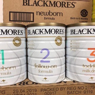 Bộ 3 Sữa BlackMores số 1, 2, 3 của Úc 900g - Date mới