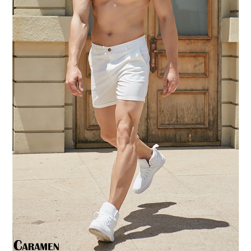 Quần Short Kaki Nam CARAMEN vải Mềm Mịn, Khóa Kéo, Phong Cách Trẻ Trung