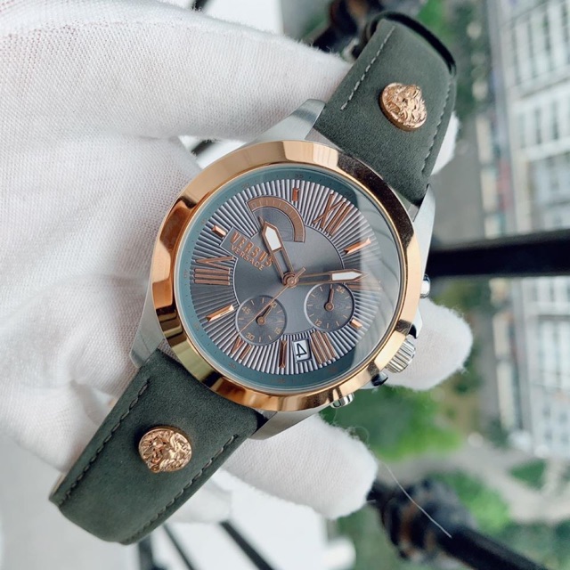 Đồng Hồ Nam Versus by Versace Nam VSPBH1218 Chrono Lion Extension Gold Quartz Men’s Watch