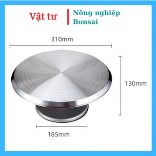 Bàn xoay Inox trang trí bánh kem, làm cây cảnh, trưng bày sản phẩm 25cm/31cm/37cm