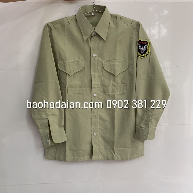 Áo bảo vệ màu xanh vỏ đậu dài tay kake ford kèm logo bảo vệ (bigsize)